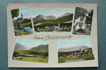AK Gruss aus Teisendorf / 1967 / Mehrbildkarte / mit Staufen und Zwiesel / Wasserfall / mit Untersberg